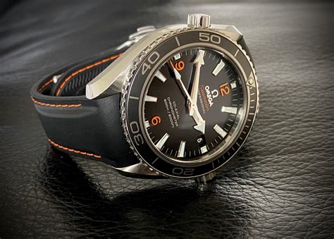 omega seamaster planet ocean strap leather|More.